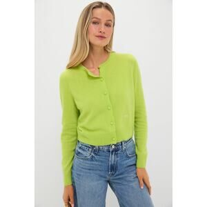 TUCKERNUCK Lime Green Cashmere Riley Cardigan Size XS NWT Retail $188 Tuckernuck